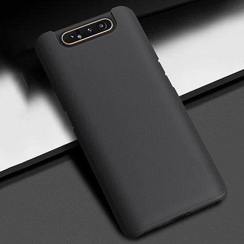 Samsung Galaxy A80用ハードケース プラスチック 質感もマット カバー P02 サムスン ブラック