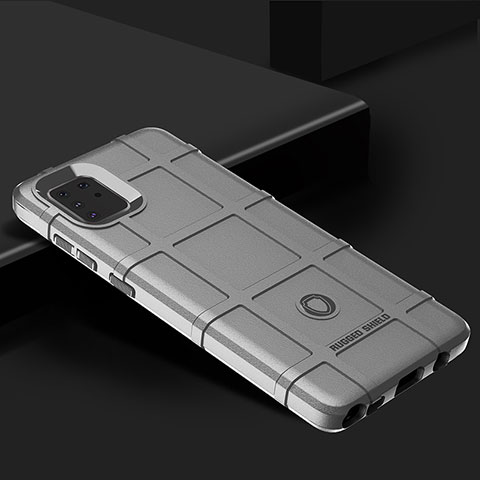 Samsung Galaxy A81用360度 フルカバー極薄ソフトケース シリコンケース 耐衝撃 全面保護 バンパー J02S サムスン グレー