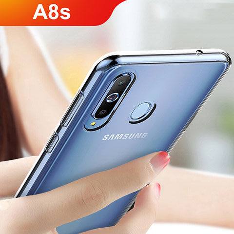 Samsung Galaxy A8s SM-G8870用極薄ソフトケース シリコンケース 耐衝撃 全面保護 クリア透明 T05 サムスン クリア