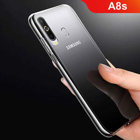 Samsung Galaxy A8s SM-G8870用極薄ソフトケース シリコンケース 耐衝撃 全面保護 クリア透明 T06 サムスン クリア