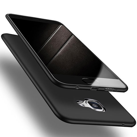 Samsung Galaxy A9 (2016) A9000用極薄ソフトケース シリコンケース 耐衝撃 全面保護 S03 サムスン ブラック
