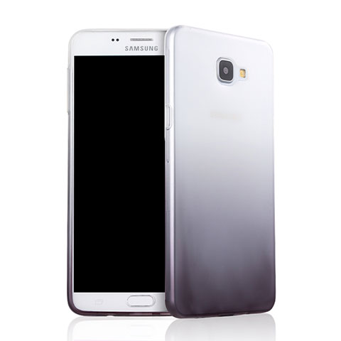 Samsung Galaxy A9 (2016) A9000用極薄ソフトケース グラデーション 勾配色 クリア透明 サムスン グレー