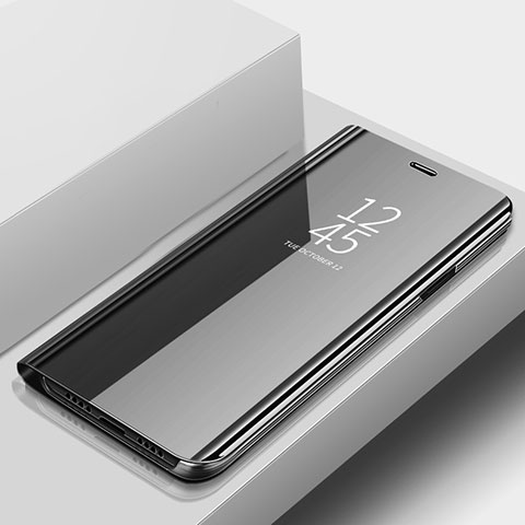 Samsung Galaxy A9 (2018) A920用手帳型 レザーケース スタンド カバー 鏡面 カバー サムスン ブラック