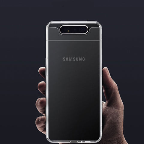 Samsung Galaxy A90 4G用極薄ソフトケース シリコンケース 耐衝撃 全面保護 クリア透明 カバー サムスン クリア