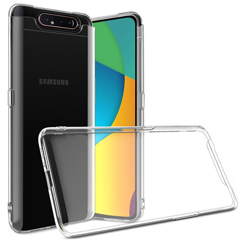 Samsung Galaxy A90 4G用極薄ソフトケース シリコンケース 耐衝撃 全面保護 クリア透明 T03 サムスン クリア