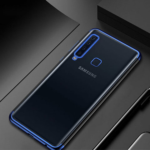 Samsung Galaxy A9s用極薄ソフトケース シリコンケース 耐衝撃 全面保護 クリア透明 H02 サムスン ネイビー