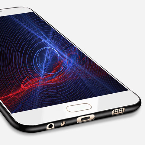 Samsung Galaxy C7 Pro C7010用極薄ソフトケース シリコンケース 耐衝撃 全面保護 S02 サムスン ブラック