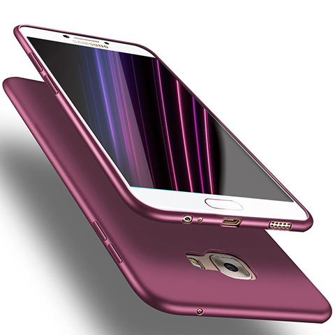 Samsung Galaxy C7 Pro C7010用極薄ソフトケース シリコンケース 耐衝撃 全面保護 S03 サムスン パープル