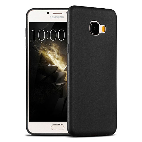Samsung Galaxy C7 SM-C7000用極薄ソフトケース シリコンケース 耐衝撃 全面保護 サムスン ブラック