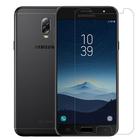 Samsung Galaxy C8 C710F用強化ガラス 液晶保護フィルム T02 サムスン クリア
