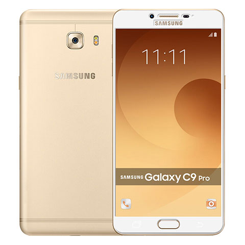 Samsung Galaxy C9 Pro C9000用強化ガラス フル液晶保護フィルム F04 サムスン ホワイト
