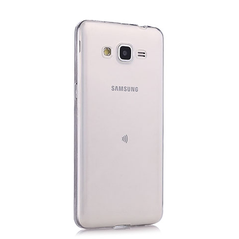 Samsung Galaxy Grand Prime SM-G530H用極薄ソフトケース シリコンケース 耐衝撃 全面保護 クリア透明 サムスン ホワイト