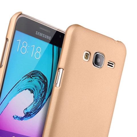 Samsung Galaxy J3用ハードケース プラスチック 質感もマット サムスン ゴールド