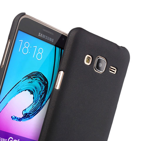Samsung Galaxy J3用ハードケース プラスチック 質感もマット サムスン ブラック