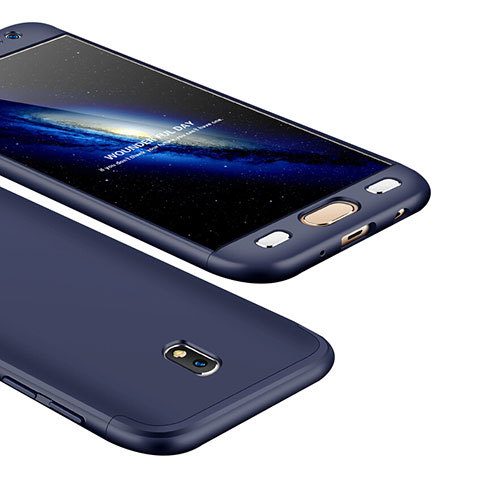 Samsung Galaxy J5 (2017) SM-J750F用ハードケース プラスチック 質感もマット 前面と背面 360度 フルカバー サムスン ネイビー