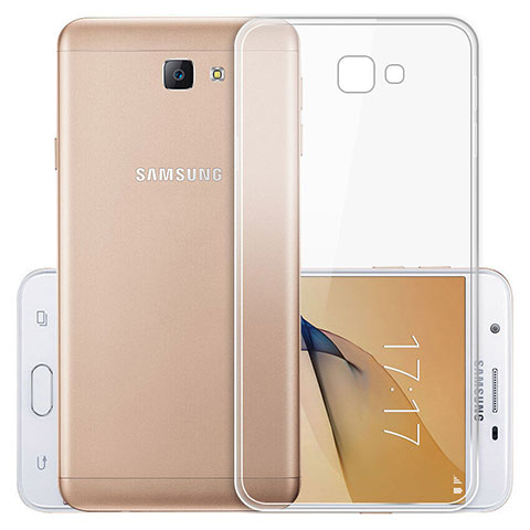 Samsung Galaxy J5 Prime G570F用極薄ソフトケース シリコンケース 耐衝撃 全面保護 クリア透明 T03 サムスン クリア