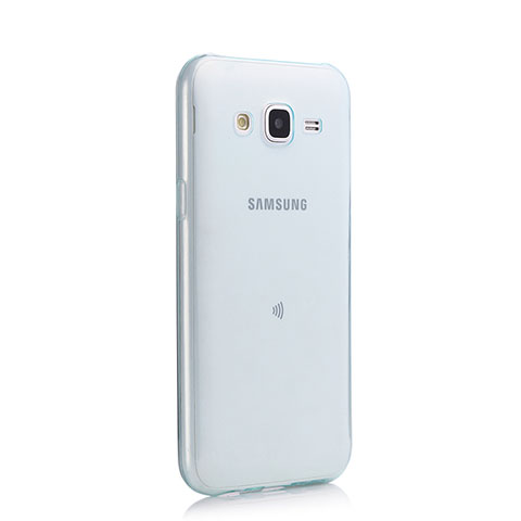 Samsung Galaxy J5 SM-J500F用極薄ソフトケース シリコンケース 耐衝撃 全面保護 クリア透明 サムスン ネイビー