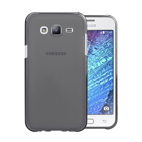 Samsung Galaxy J5 SM-J500F用極薄ソフトケース シリコンケース 耐衝撃 全面保護 クリア透明 サムスン グレー