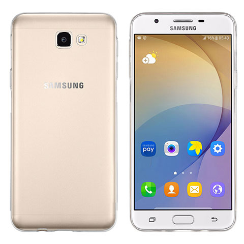 Samsung Galaxy J7 Prime用極薄ソフトケース シリコンケース 耐衝撃 全面保護 クリア透明 T02 サムスン クリア