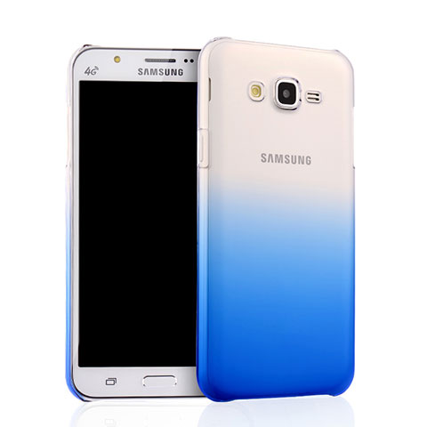 Samsung Galaxy J7 SM-J700F J700H用ハードケース グラデーション 勾配色 クリア透明 サムスン ネイビー