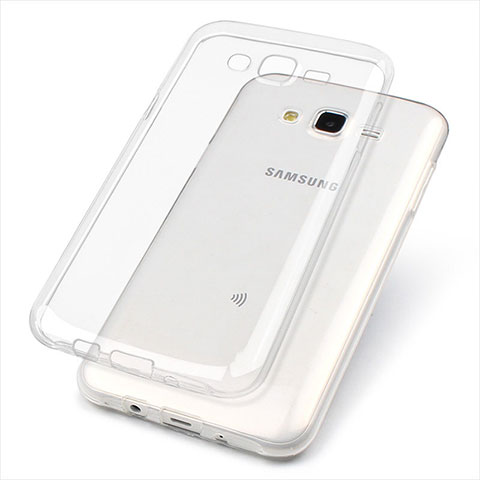 Samsung Galaxy J7 SM-J700F J700H用極薄ソフトケース シリコンケース 耐衝撃 全面保護 クリア透明 T02 サムスン クリア