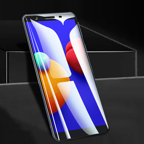 Samsung Galaxy M01 Core用強化ガラス フル液晶保護フィルム サムスン ブラック