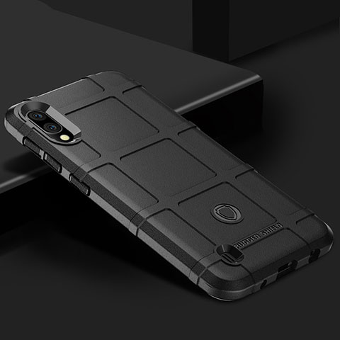 Samsung Galaxy M10用360度 フルカバー極薄ソフトケース シリコンケース 耐衝撃 全面保護 バンパー J01S サムスン ブラック