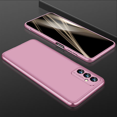 Samsung Galaxy M13 4G用ハードケース プラスチック 質感もマット 前面と背面 360度 フルカバー P01 サムスン ローズゴールド