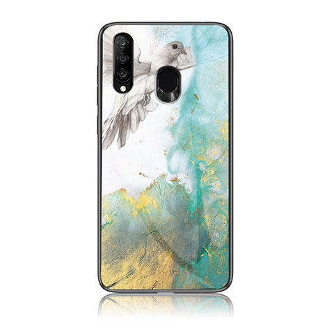 Samsung Galaxy M30用ハイブリットバンパーケース プラスチック パターン 鏡面 カバー サムスン グリーン