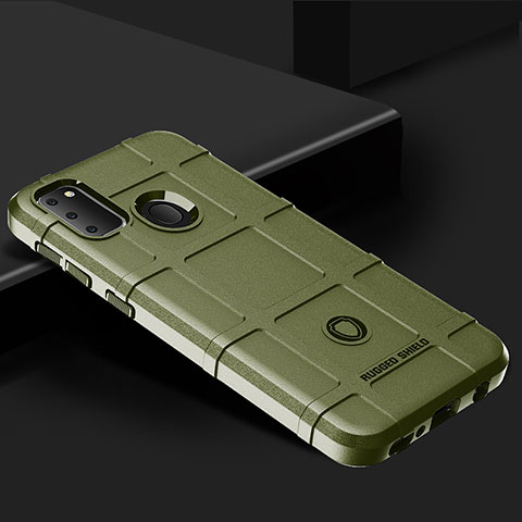 Samsung Galaxy M30s用360度 フルカバー極薄ソフトケース シリコンケース 耐衝撃 全面保護 バンパー J01S サムスン グリーン