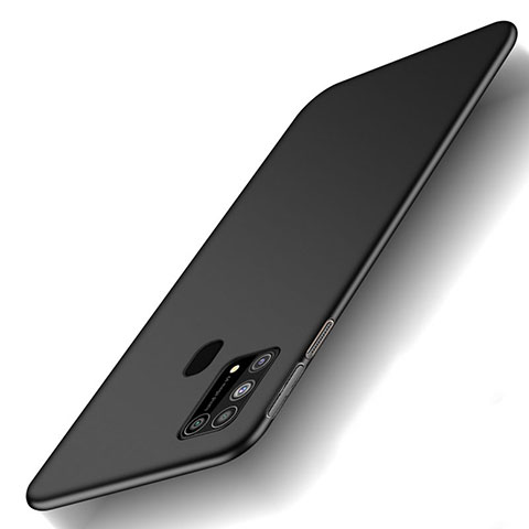 Samsung Galaxy M31用ハードケース プラスチック 質感もマット カバー M01 サムスン ブラック