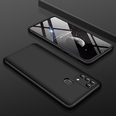 Samsung Galaxy M31 Prime Edition用ハードケース プラスチック 質感もマット 前面と背面 360度 フルカバー サムスン ブラック