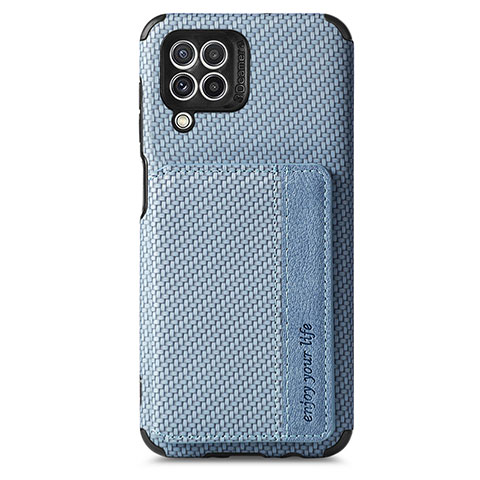 Samsung Galaxy M32 4G用極薄ソフトケース シリコンケース 耐衝撃 全面保護 マグネット式 バンパー S02D サムスン ネイビー