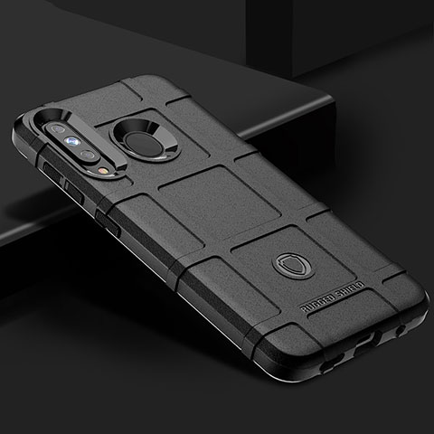 Samsung Galaxy M40用360度 フルカバー極薄ソフトケース シリコンケース 耐衝撃 全面保護 バンパー J02S サムスン ブラック