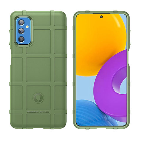 Samsung Galaxy M52 5G用360度 フルカバー極薄ソフトケース シリコンケース 耐衝撃 全面保護 バンパー J02S サムスン グリーン