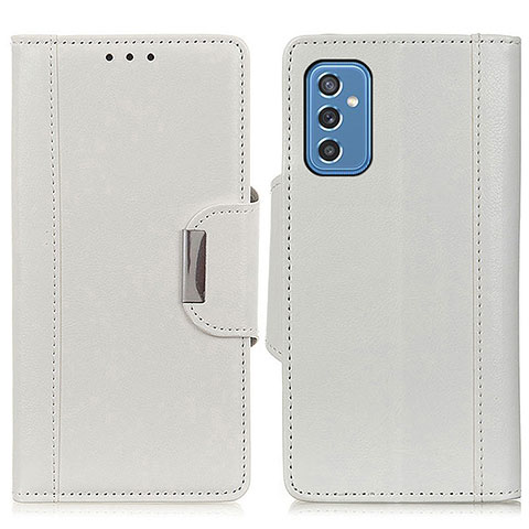 Samsung Galaxy M52 5G用手帳型 レザーケース スタンド カバー M01L サムスン ホワイト