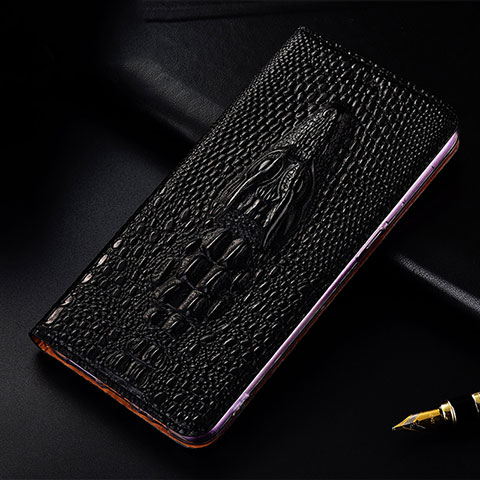 Samsung Galaxy M53 5G用手帳型 レザーケース スタンド カバー H03P サムスン ブラック
