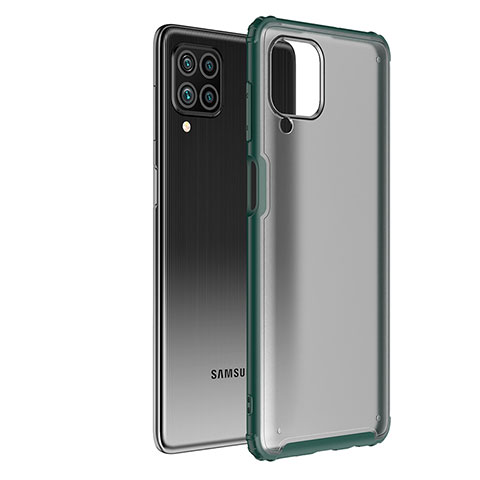 Samsung Galaxy M62 4G用ハイブリットバンパーケース クリア透明 プラスチック カバー サムスン グリーン