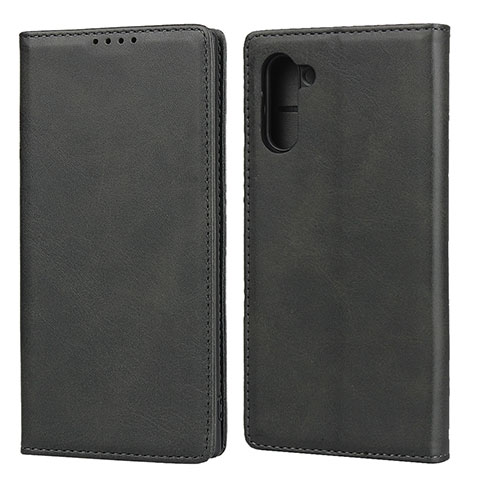 Samsung Galaxy Note 10 5G用手帳型 レザーケース スタンド カバー サムスン ブラック
