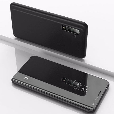 Samsung Galaxy Note 10 5G用手帳型 レザーケース スタンド 鏡面 カバー サムスン ブラック