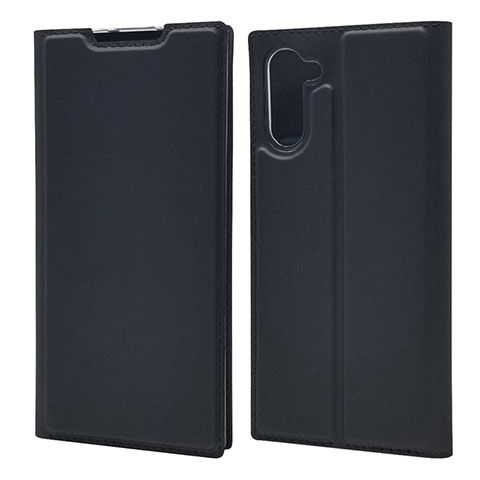 Samsung Galaxy Note 10 5G用手帳型 レザーケース スタンド カバー L01 サムスン ブラック