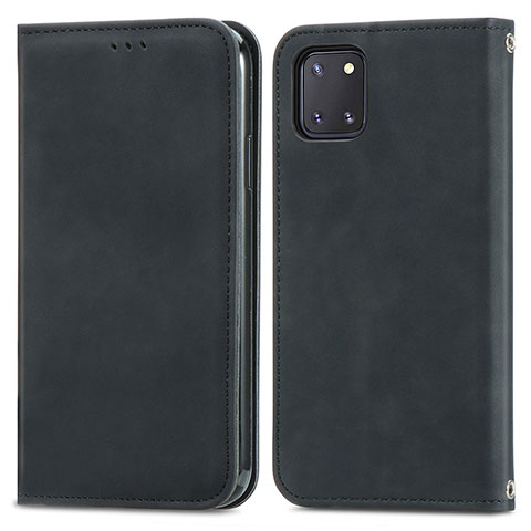 Samsung Galaxy Note 10 Lite用手帳型 レザーケース スタンド カバー S04D サムスン ブラック