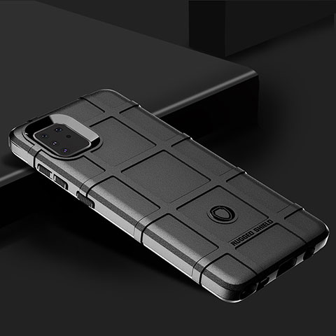 Samsung Galaxy Note 10 Lite用360度 フルカバー極薄ソフトケース シリコンケース 耐衝撃 全面保護 バンパー J02S サムスン ブラック