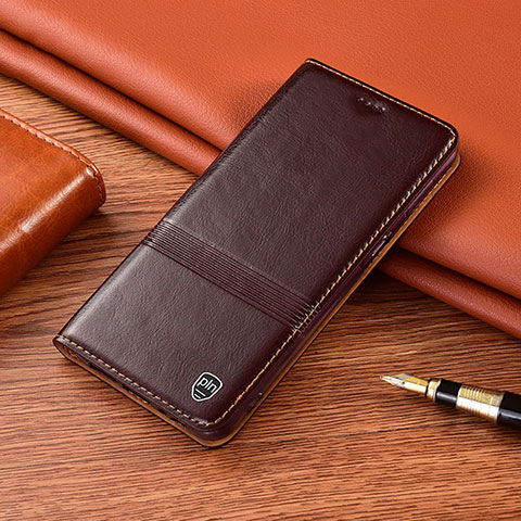 Samsung Galaxy Note 10 Lite用手帳型 レザーケース スタンド カバー H06P サムスン ブラウン