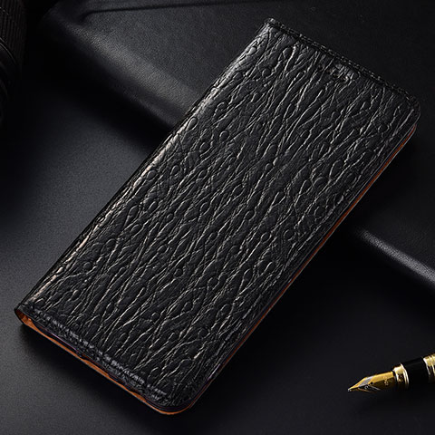 Samsung Galaxy Note 10 Lite用手帳型 レザーケース スタンド カバー H15P サムスン ブラック