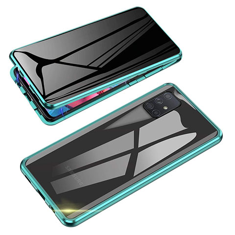 Samsung Galaxy Note 10 Lite用ケース 高級感 手触り良い アルミメタル 製の金属製 360度 フルカバーバンパー 鏡面 カバー サムスン グリーン