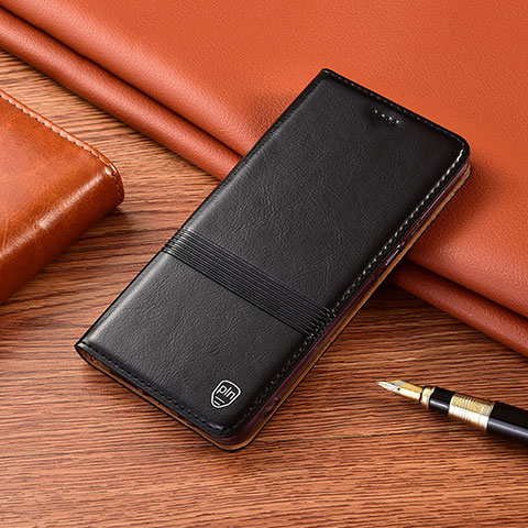 Samsung Galaxy Note 10 Plus 5G用手帳型 レザーケース スタンド カバー H09P サムスン ブラック