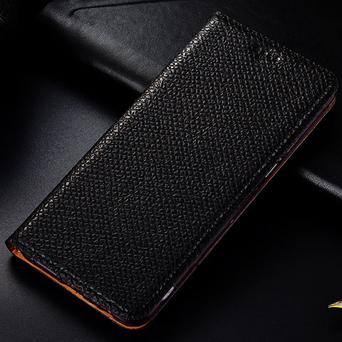 Samsung Galaxy Note 10 Plus 5G用手帳型 レザーケース スタンド カバー H15P サムスン ブラック