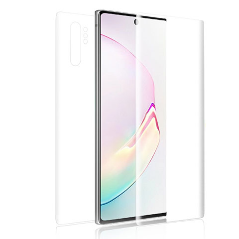 Samsung Galaxy Note 10 Plus 5G用高光沢 液晶保護フィルム 背面保護フィルム同梱 サムスン クリア