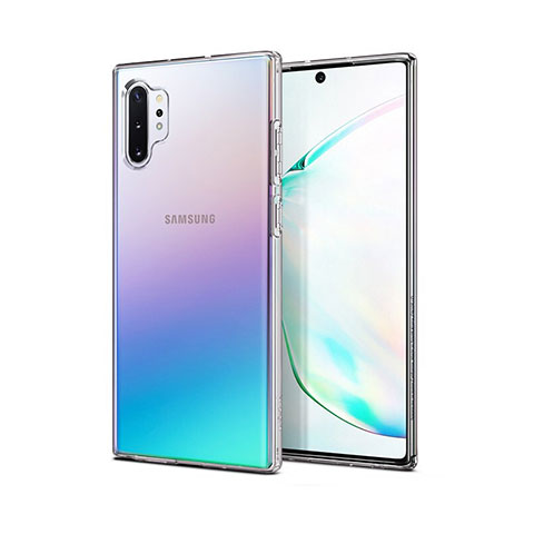 Samsung Galaxy Note 10 Plus用極薄ソフトケース シリコンケース 耐衝撃 全面保護 クリア透明 カバー サムスン クリア